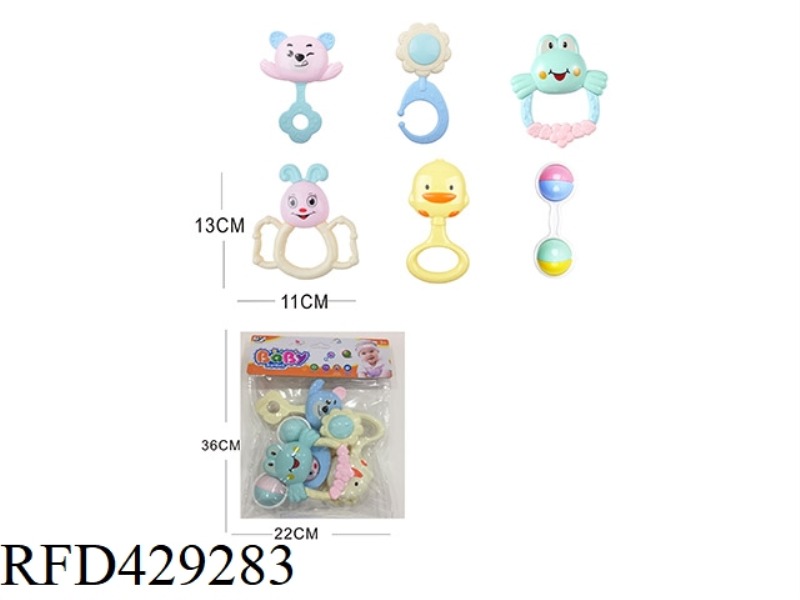 BABY TEETHER RATTLE SERIES 6PCS