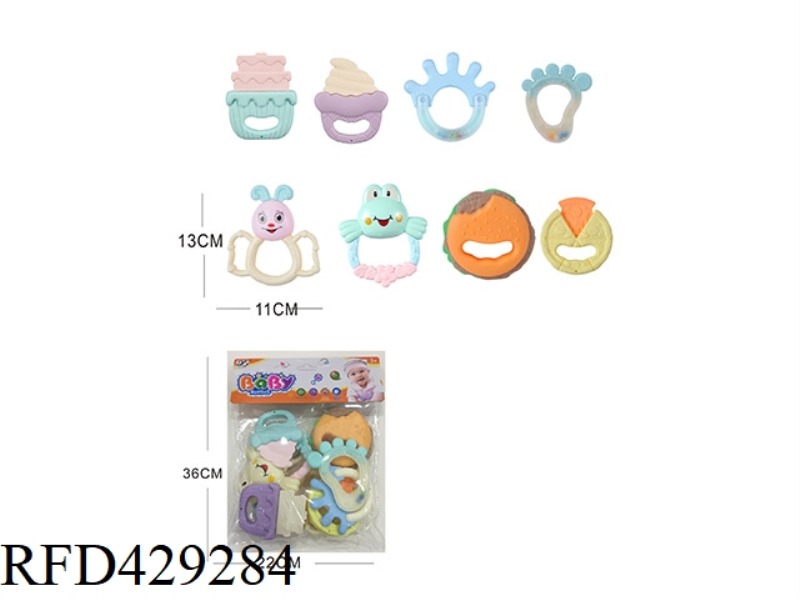 BABY TEETHER RATTLE SERIES 8PCS