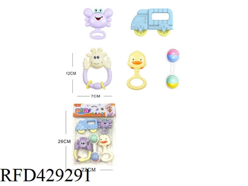 BABY TEETHER RATTLE SERIES 5PCS