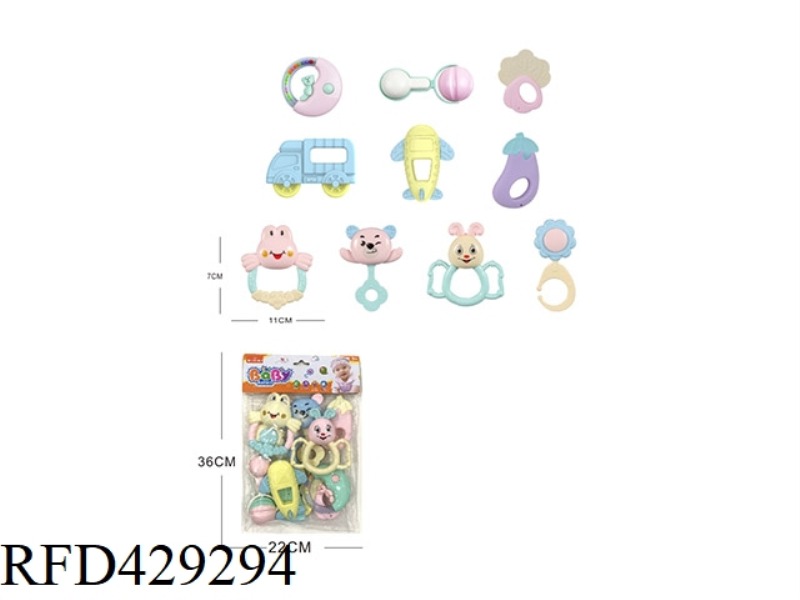 BABY TEETHER RATTLE SERIES 10PCS