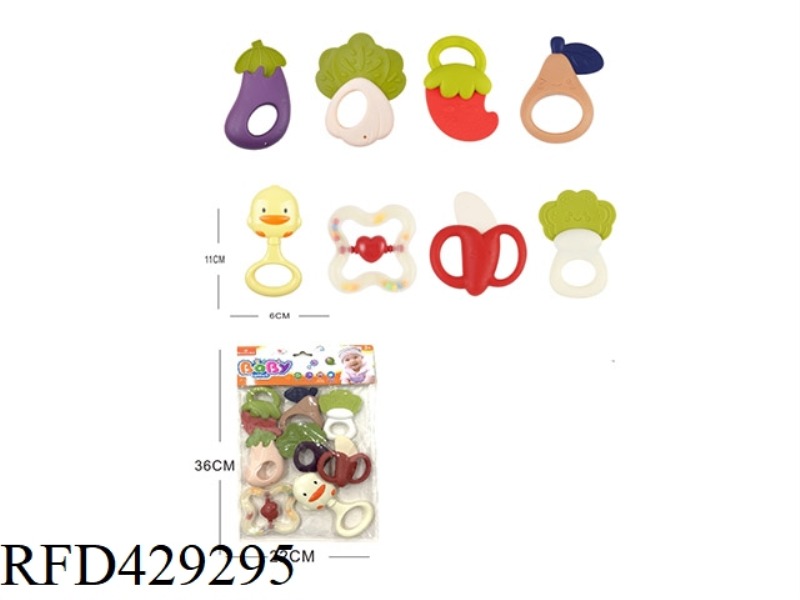 BABY TEETHER RATTLE SERIES 8PCS