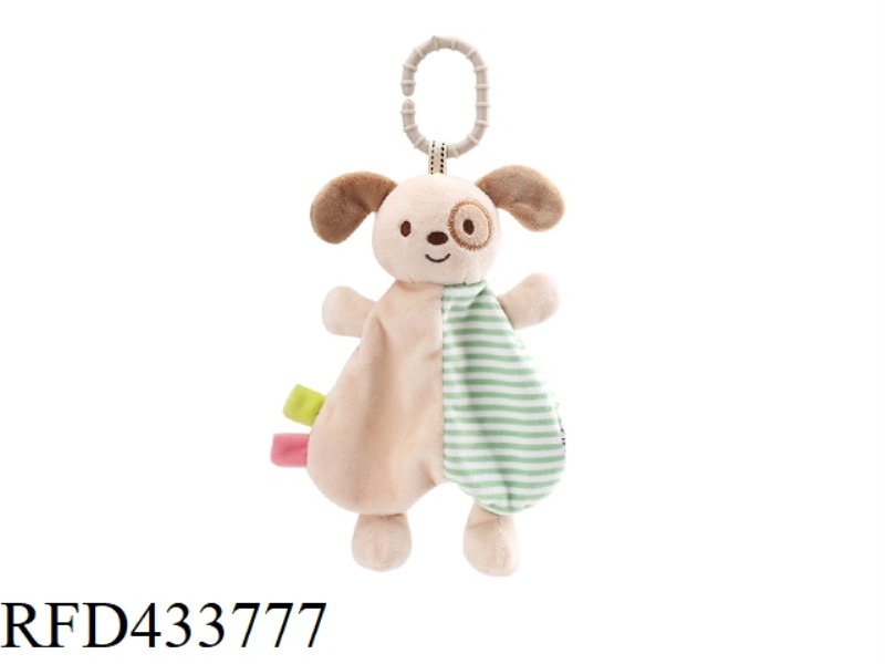 DOG SOOTHING TOWEL (PAPER RINGS IN EARS, BB DEVICE AND BELL ARE BUILT IN HEAD)