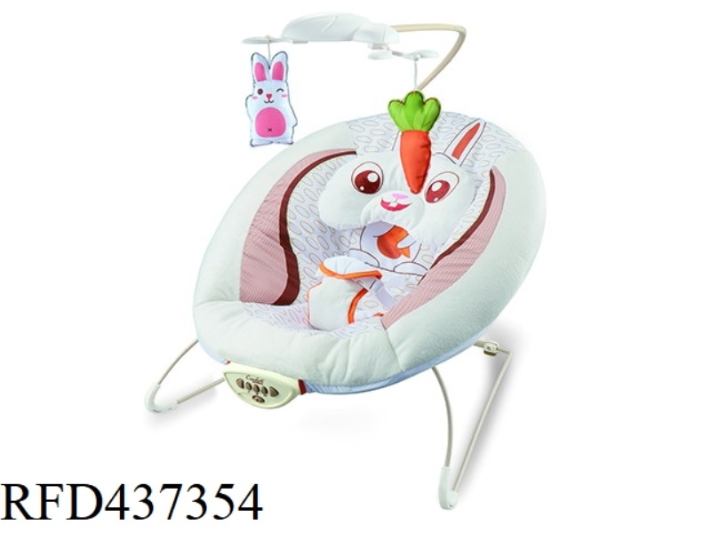 LITTLE WHITE RABBIT PLUSH MUSIC ROCKING CHAIR