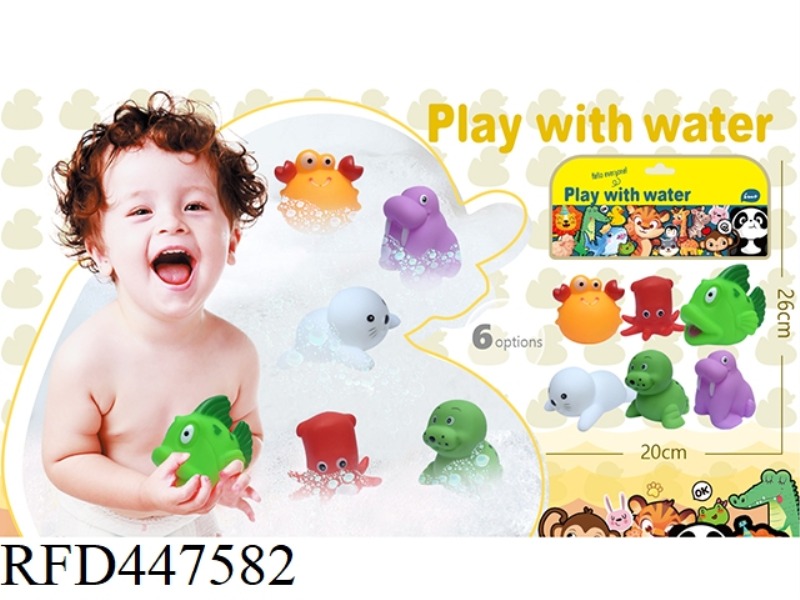 SOFT RUBBER DOLL PLAYING IN WATER