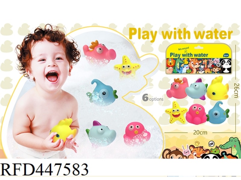 SOFT RUBBER DOLL PLAYING IN WATER