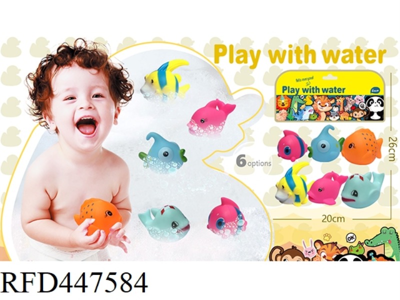 SOFT RUBBER DOLL PLAYING IN WATER