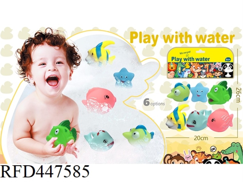 SOFT RUBBER DOLL PLAYING IN WATER