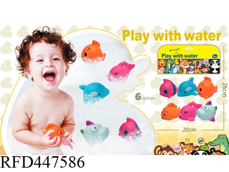 SOFT RUBBER DOLL PLAYING IN WATER