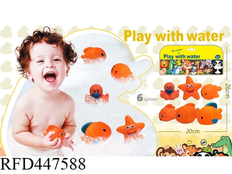 SOFT RUBBER DOLL PLAYING IN WATER