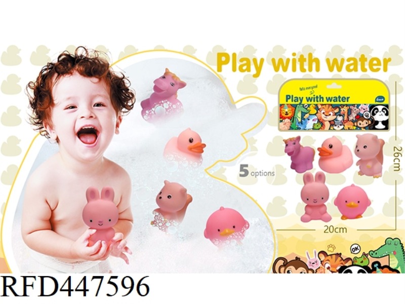 SOFT RUBBER DOLL PLAYING IN WATER