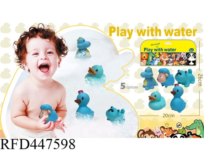 SOFT RUBBER DOLL PLAYING IN WATER