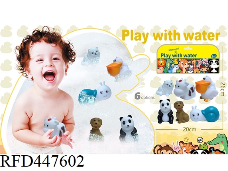 SOFT RUBBER DOLL PLAYING IN WATER