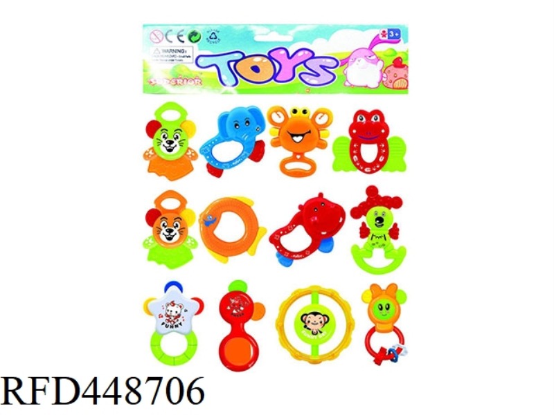 BABY TEETHER RATTLE (12PCS)