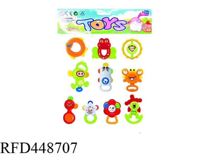 BABY TEETHER RATTLE (PACK OF 10)