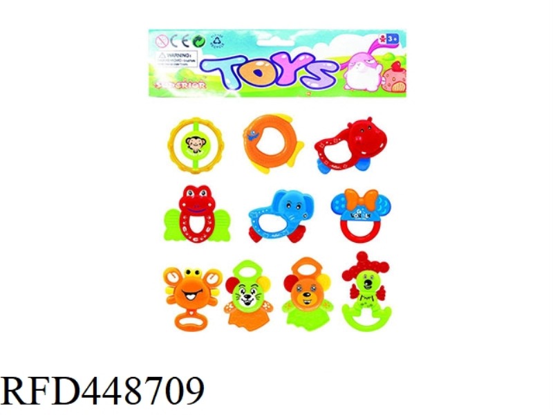 BABY TEETHER RATTLE (PACK OF 10)