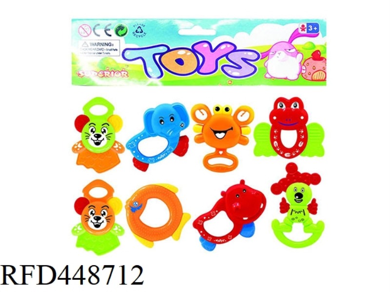 BABY TEETHER RATTLE (PACK OF 8)