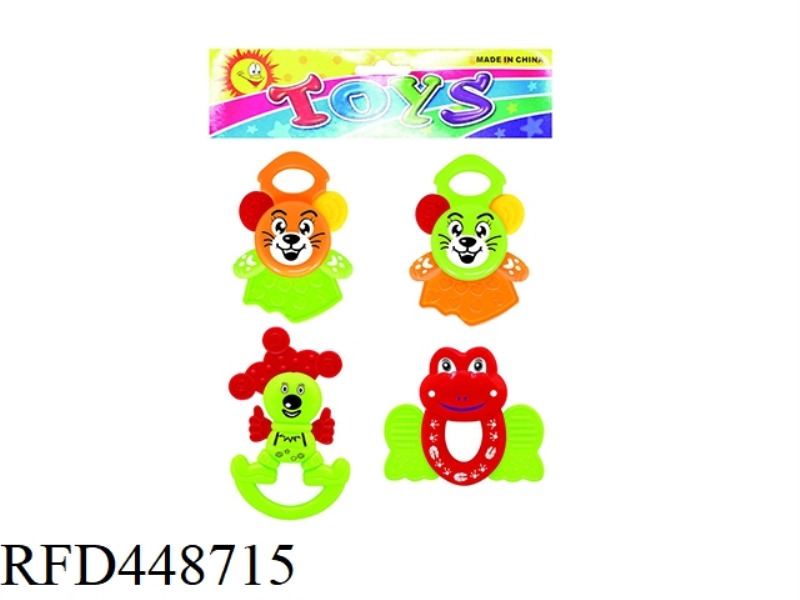 BABY TEETHER RATTLE (PACK OF 4)