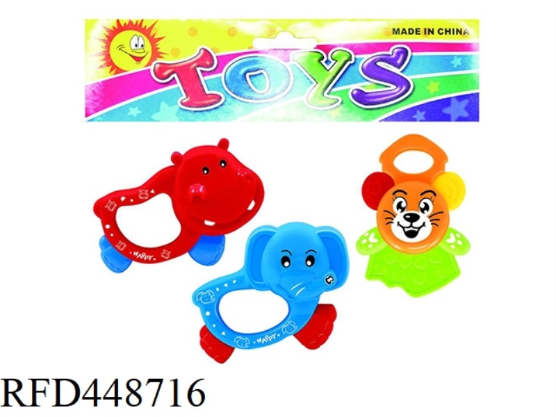 BABY TEETHER RATTLE (3 PIECES)