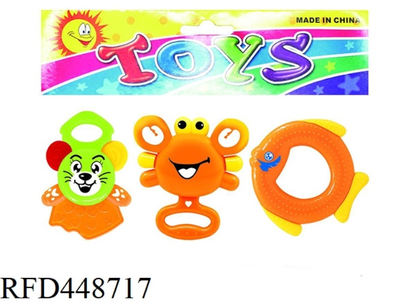 BABY TEETHER RATTLE (3 PIECES)