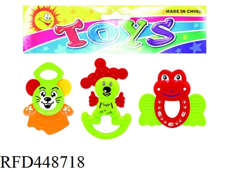 BABY TEETHER RATTLE (3 PIECES)