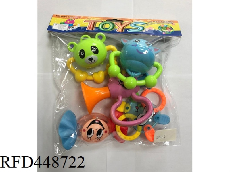 BABY TEETHER RATTLE (PACK OF 5)