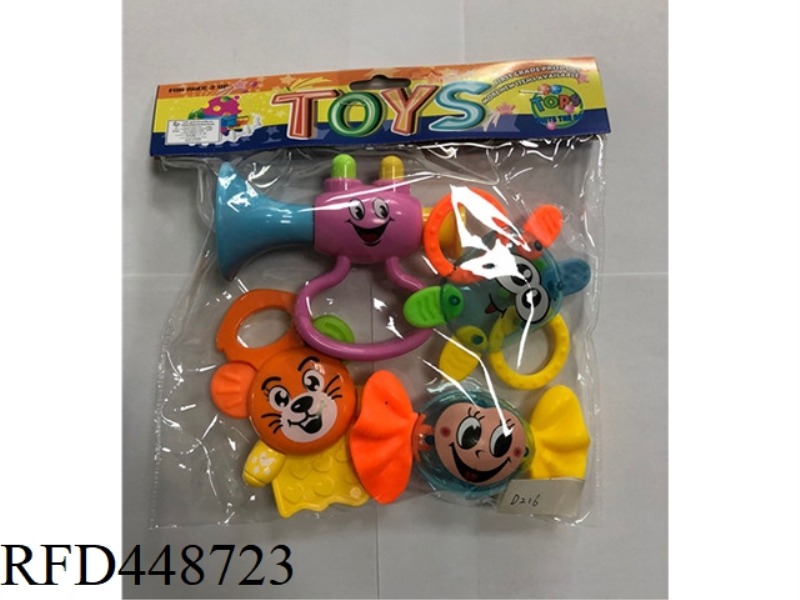 BABY TEETHER RATTLE (PACK OF 4)