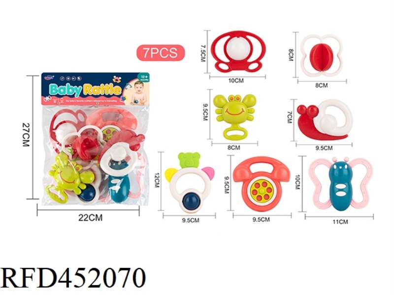 7PCS BABY RATTLE