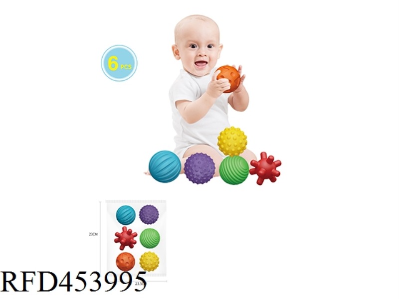 BABY PERCEPTION TOY SET (6 MULTI TEXTURE PERCEPTION TOUCH BALLS)