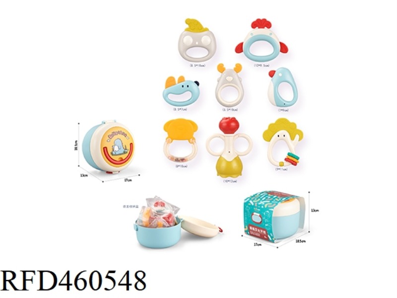DINOSAUR STORAGE BOX-8-PIECE SET