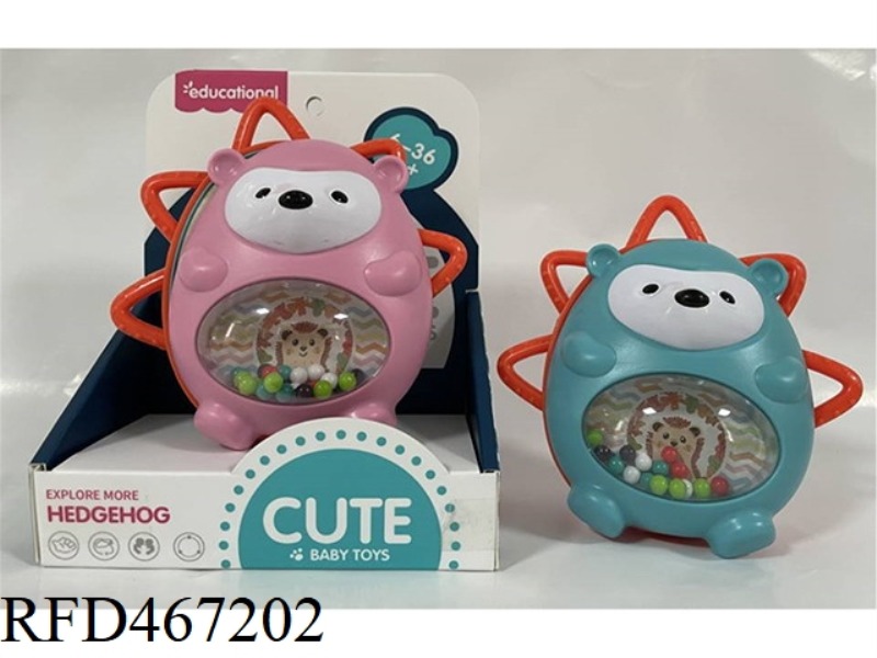 306 DEGREE TWIST HEDGEHOG RATTLE, 2 COLOR MIX
PACK