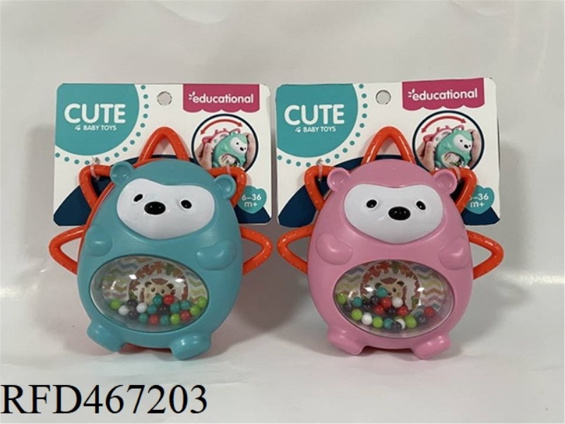 306 DEGREE TWIST HEDGEHOG RATTLE, 2 COLOR MIX
PACK