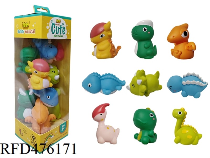 9 PACK BATHROOM DINOSAUR SQUIRT ANIMALS