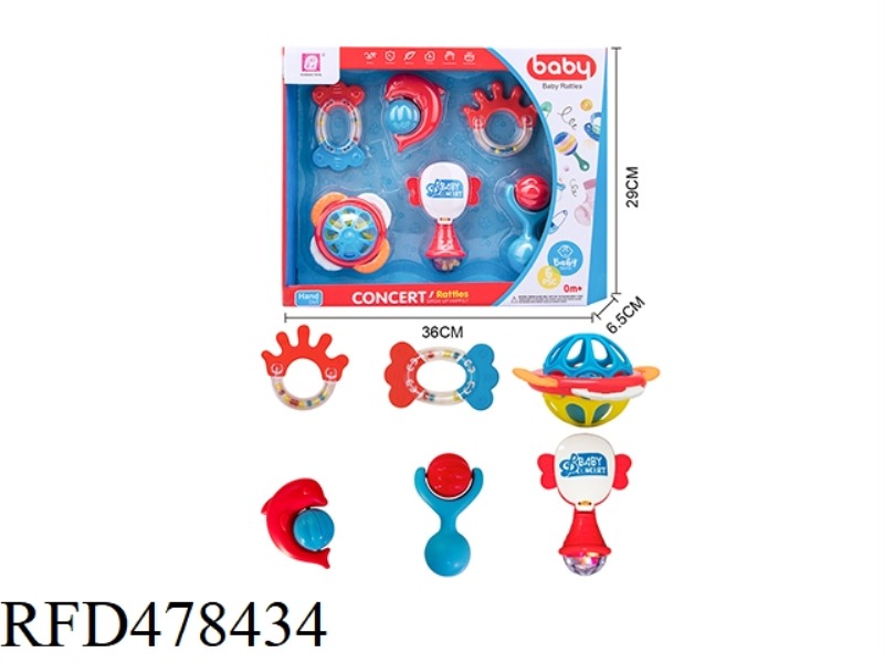 BABY RATTLE 6PCS