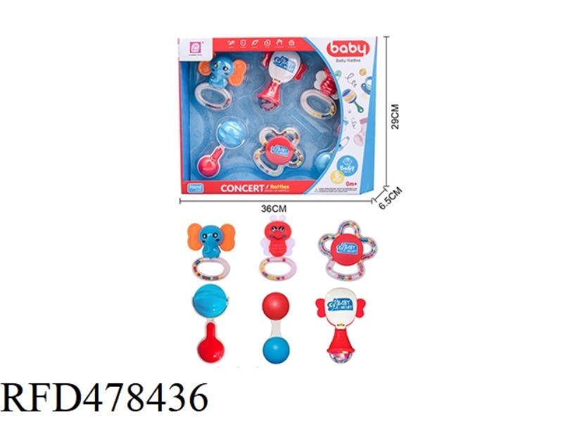 BABY RATTLE 6PCS