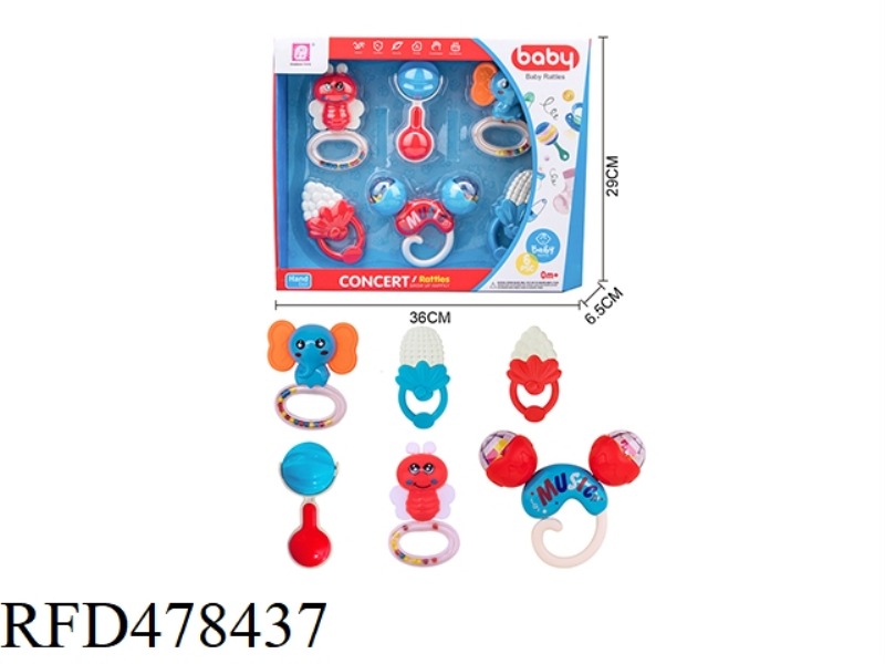 BABY RATTLE 6PCS