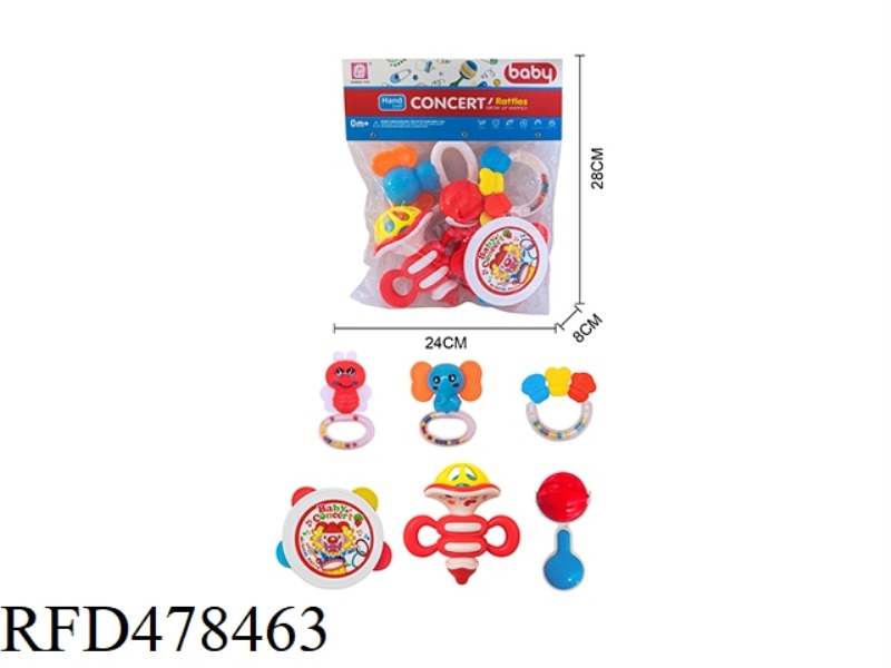 BABY RATTLE 6PCS