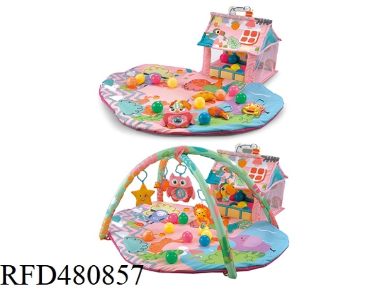 PINK LITTLE HOUSE GAME MAT + 30 OCEAN BALLS