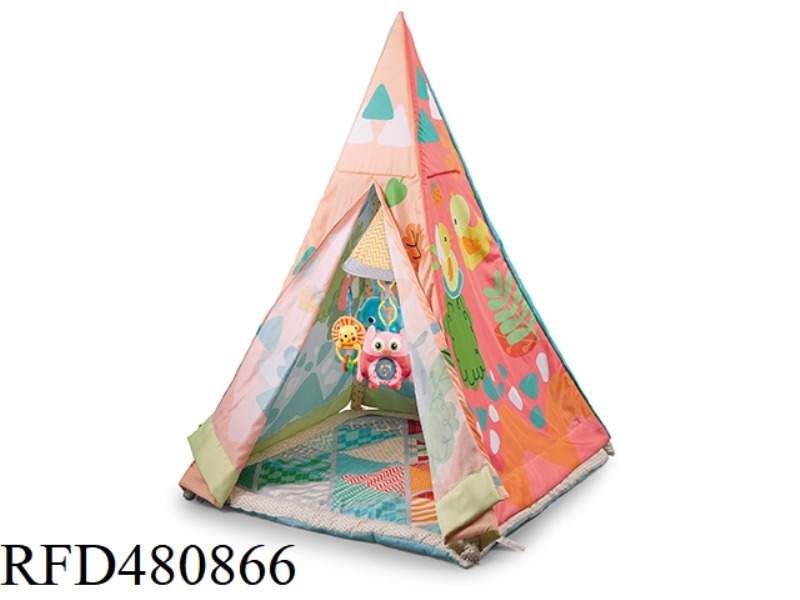 4 SIDES TOWER TENT SINGLE DOOR + PILLOW