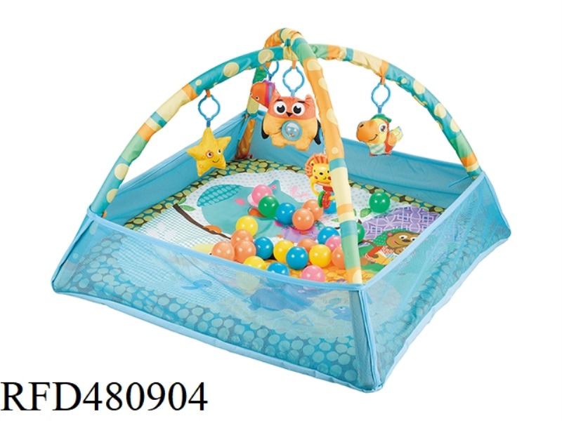 4-SIDED NET GAME MAT + 30 OCEAN BALLS 2IN1