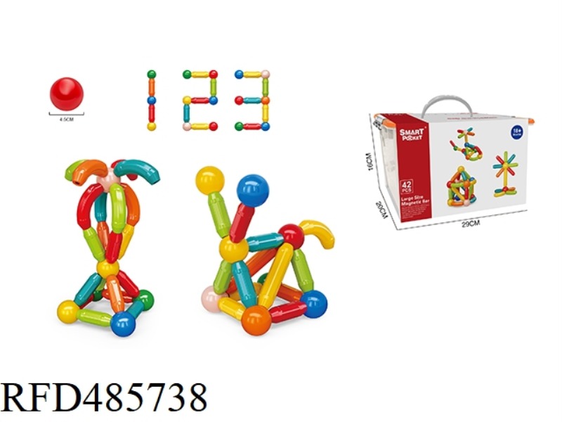 LARGE SIZE EDUCATIONAL MAGNETIC BAR 42PCS