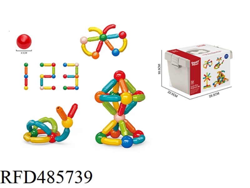 LARGE SIZE EDUCATIONAL MAGNETIC BAR 54PCS