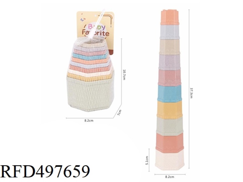 HEXAGONAL STRAW STACK CUP