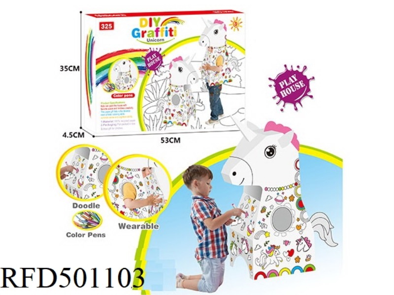 DIY THREE-DIMENSIONAL GRAFFITI UNICORN