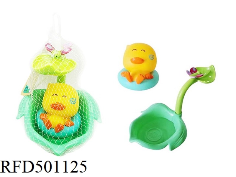 OCEAN BATH LEAVES POND RUBBER DUCK COMBINATION