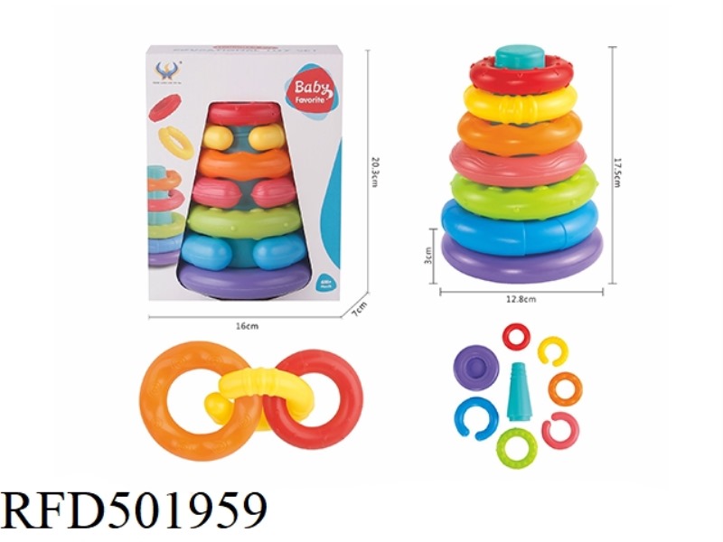 COLORFUL RAINBOW STACK CIRCLE