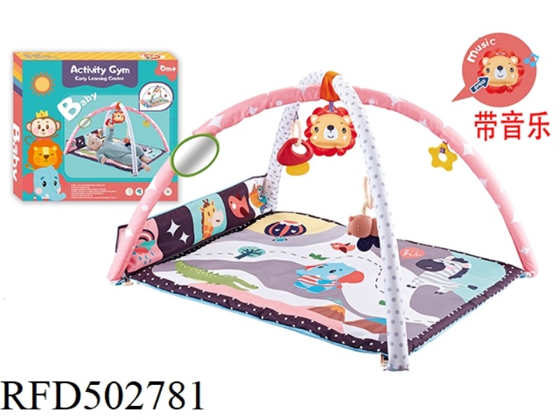 BABY EARLY EDUCATION PUZZLE MAT FITNESS BLANKET FITNESS RACK WITH MUSIC