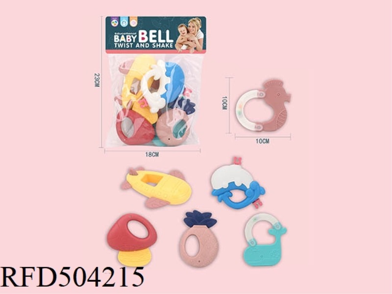 FRESH COLOR RATTLE 6-PIECE SET (BOILED)