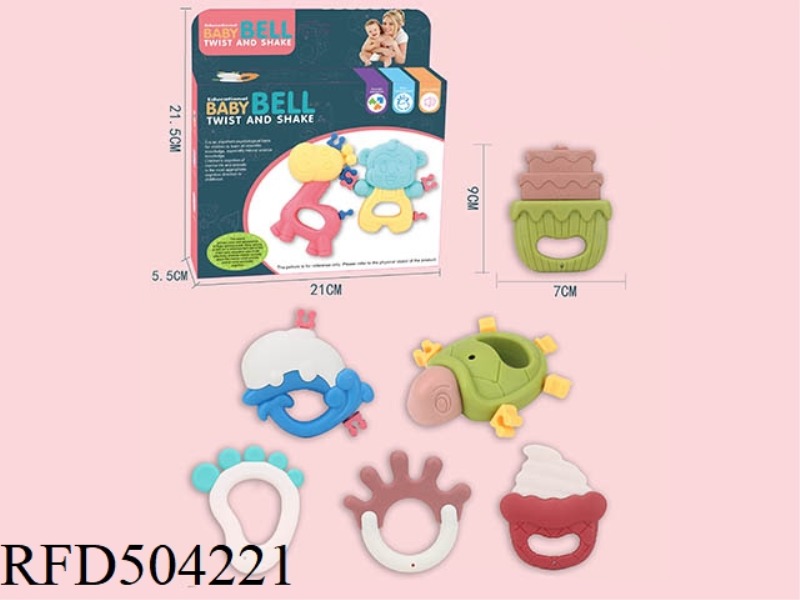 FRESH COLOR RATTLE 6-PIECE SET (BOILED)