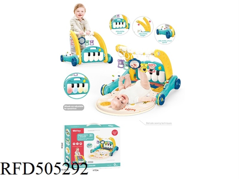BABY WALKER PEDAL INSTRUMENT 2 IN 1 (GREEN)