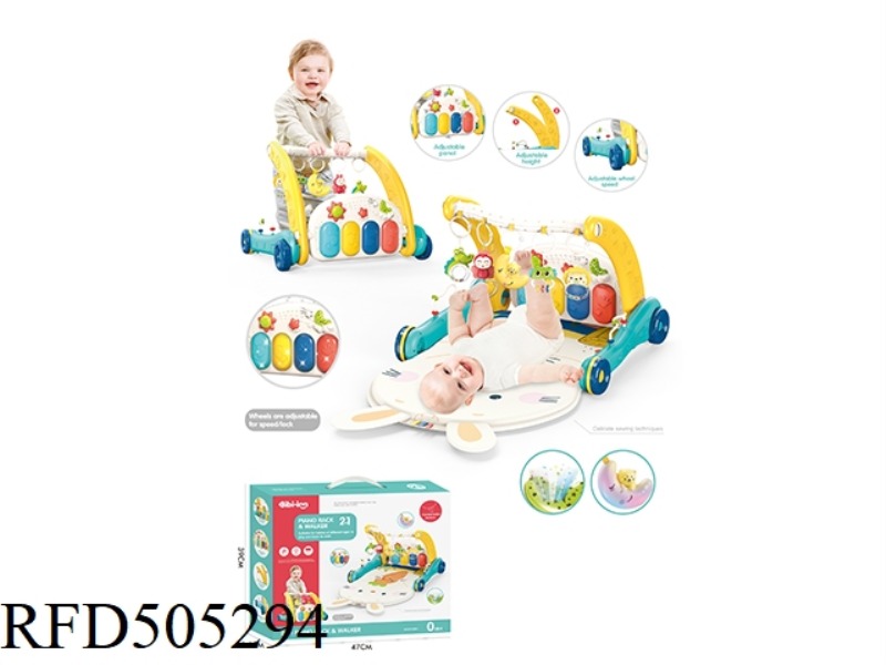 BABY WALKER PEDAL INSTRUMENT 2 IN 1 (BLUE)